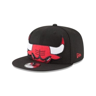 Black Chicago Bulls Hat - New Era NBA Y2K Big Under 9FIFTY Snapback Caps USA4753892